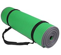BalanceFrom BFGP-10GR GoFit All-Purpose Extra Thick High Density Anti-Slip Exercise Pilates Yoga Mat with Carrying Strap,Green,10mm