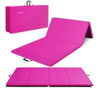 BalanceFrom BFGR-01PK All-Purpose Extra Thick High Density Anti-Tear Gymnastics Folding Exercise Aerobics Mats, 4' x 10' x 2", Pink, One Size