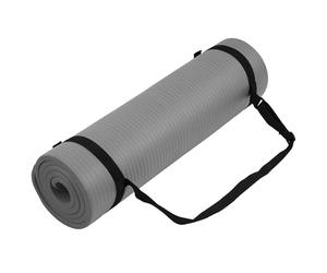 BalanceFrom BFGY-AP6GY Go Yoga All Purpose Anti-Tear Exercise Yoga Mat with Carrying Strap, Gray, One Size