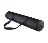 BalanceFrom Go Yoga All Purpose High Density Non-Slip Exercise Yoga Mat with Carrying Strap, 1/4", Black