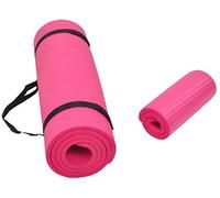 BalanceFrom GoYoga+ All-Purpose 1/2-Inch Extra Thick High Density Anti-Tear Exercise Yoga Mat and Knee Pad with Carrying Strap (Pink)