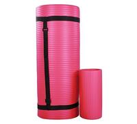 BalanceFrom Multi Purpose Yoga Mat Extra Thick Non Slip High Density Anti-Tear Yoga Mat with Knee Pad and Shoulder Strap, 180 x 24 x 25 cm, Pink