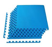 BalanceFrom Puzzle Exercise Mat EVA Foam Interlocking Tiles, Blue