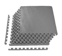 BalanceFrom Unisex's BFPM-01GY Puzzle Mat with EVA Foam Interlocking Tiles for Exercise, MMA, Gymnastics and Home Gym Protective Flooring, Gray, All