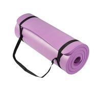 BalanceFrom Yoga Mat 1-Inch Extra Thick High-Density Exercise Mat with Non-Slip Surface & Carry Strap, Taro Purple