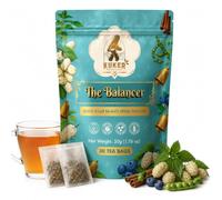 Balancer Tea 30 Tea Bags | KUKER Diabetic Tea - Blood Sugar Controller Herbs with Cinnamon, White Mulberry Leaves, Nettle, Stevia & Galega Herb 50g