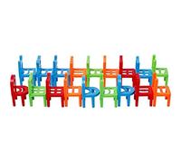 Balancing Chairs Stacking Game Intelligence Multiplayer Balance Game Chair on Chair Stack Up Chairs Tower Game for Family Party Plastic 18 Chairs