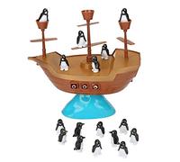 Balancing Game Toys, Pirate Boat Penguins Desktop Board Game Children Early Learning Educational DIY Toys