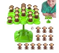 Balancing Monkey Toy - Playful Animal Game, 9.5x9x9.5cm Tree Board for Classroom Learning, Monkey Balance Set with Wooden Stand, Educational Play Tool, Jungle Friend for Kids Activities
