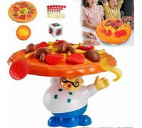 Balancing Pizza Stacking Game for 2-4 Players, Interactive Tabletop Skill Game with Dice