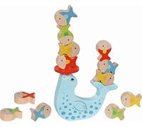 Balancing Seal Game of Skill, Boys and Girls Traditional Wooden Game, For Up To 4 Players, Ages 4+