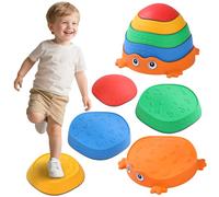 Balancing Stones for Children, 5 Pieces, Stacking Stones Balancing, Non-Slip Hill Tops to Promote Balance, Motor Skills & Coordination, Balance Stepping Stones for Boys and Girls