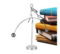 Balancing Toys - Physics Weightlifter Art Toy - Ornament Funny Stainless Steel Decor for Party Home Table Workplace Desk Birthday Shelf Holiday