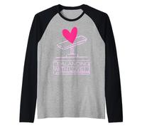 Balancing with Love Neon Heart Design Raglan Baseball Tee
