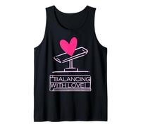 Balancing with Love Neon Heart Design Tank Top