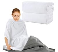 BALAPET 2 Pack Sauna Blanket Insert Towel,100% Cotton Insert for Sauna Blanket, Soft Absorbent Sauna Towel for Infrared Sauna Blankets,Reusable and Machine Washable(White)