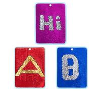 BALAPET 3 Packs Reversible Sequin Fabric Wall Panel for Kids, Sensory Wall Sequin Flip Fabric Mat Wall Hangings Decoration, Fun Toy for Early Learning and Play, 15.7” x 11.8”