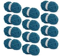 BALAPET Thick Chenille Yarn for Crochet and Knitting, 24.7 m and 226.8 g per Skein, Soft Fluffy Thick Velvet Yarn Set for Handicrafts and Blanket Weaving, 12-Pack