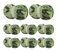 BALAPET Tie Dye Chunky Chenille Yarn for Crocheting & Knitting, Soft Fluffy Kitting Yarn Set, Multi Color Plush Yarn for Handcrafts Weaving Making Blankets (8, Matcha Green)