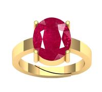 BALATANK 7.25 Ratti 6.50 Carat Quality Natural Burma Ruby Manik Unheated Untreated Gemstone Gold Ring for Women Men Metal Ruby, Metal, Ruby