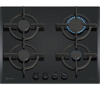 Balay 3ETG664RB Gas Hob, 60 cm Wide, 4 Cooking Zones, Removable Controls, Flame Control, Self-Ignition, GasStop, Black, 3ETG664RB