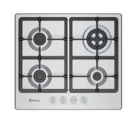 Balay 3ETX565CB Gas Hob, 60 cm Wide, 4 Cooking Zones, Flame Control, Self-Ignition, GasStop, White, 3ETX565CB