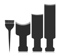 Balayage Board, 4 Pcs Balayage Highlighting Board with Teeth and Hair Dye Brush Kit Professional Hair Dye Tools for Women Men All Hair Types Long Short Curly Straight Hair Coloring Dyeing (Black)