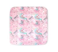 Balbina® Changing Mat Waterproof Changing Table Mat Cotton 60 x 70 cm I Pink Unicorn