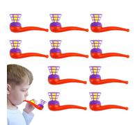 Balblowed toy-floating wind tube ball toy | 10x Balance Blow Pipe Balls, Funny Stress Relief Toys for Children, Party Game & Interactive Learning Game for Home and On The Go