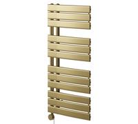 Balboa Colore Curved Digital Thermostatic Electric Heated Towel Rail | Brushed Brass | Mild Steel | 1080mm x 550mm