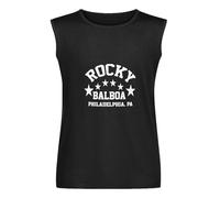 Balboa Rocky Movie Boxing Gym Training Men's Sleeveless T-Shirt Black Graphic Unisex Vests Top Tee Shirt 3XL