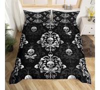 (Balck and White, Double(No Comforter)) Homewish Gary Tiger Bedding Set Orange Rose Painting Comforter Cover,Romantic Tigers Duvet Cover Double African Safari Animals Quilt Cover for Kids