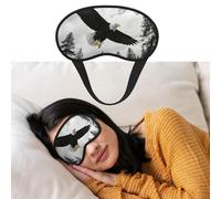 Balck Eagle Forest Eye Masks for Sleep Soft Comfort Sleep Masks with Elastic Strap Adjustable Blackout Eye Shade Covers for Women Men Travel/Sleeping