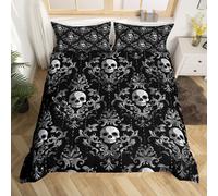 (Balck White, Super King(No Comforter)) Homewish Gary Tiger Bedding Set Orange Rose Painting Comforter Cover,Romantic Tigers Duvet Cover Double African Safari Animals Quilt Cover for Kids