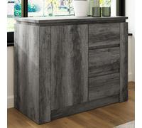 balcombe wooden sideboard with 1 door 3 drawers - charcoal grey