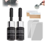 Balconfoster Cracks Gone Glass Repair Kit,Balconfoster Commodityk Car Windscreen Repair Resin,Car Windshield Crack Repair Fluid,Nano Fluid Glass Repair Cracked Car Windshield Repair Kit (2pcs)