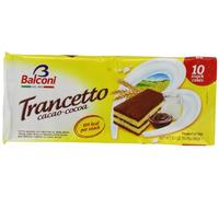 Balconi Trancetto Cacao Cake Bars 28 g (Pack of 15, 10 Pieces Each)