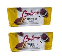 Balconi Trancetto Chocolate Cake 280G with Delicious Cocoa Cream and Yummy Cocoa Filling Free from Additives and Colours Product of Italy Pack of 2