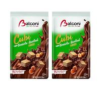 Balconi Wafer Cubes Hazelnut Light & Crispy Sharing Bags, 250g (Pack of 2)