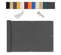 Balcony - 100% Opaque No Drilling Smooth Balcony Railing Border for Garden & Patio Anthracite 100 x 700 cm - Ultimate Outdoor Privacy Solution