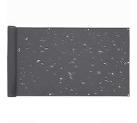 Balcony 65cm x 900cm Gray Garden Privacy Fence Rust Resistant Metal Eyelets Leaf Pattern Includes Cable Ties and Cords for Easy Installation