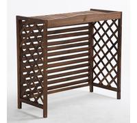 Balcony Air Conditioner Outside Flower Rack Blinds Air Conditioning Grille Fence Wooden Outdoor Air Conditioning Cover To Prevent Exposure To Sunlight/prevention Of Sand And Dust/noise Reduction (Siz