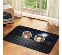 Balcony at night Pet Absorbent Leather Tablecloth 30x45cm with Non-Slip Rubber Base for Cats and Dogs