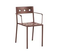 Balcony Chair with Armrests Iron Red