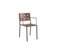 Balcony Dining Chair with Armrest Iron Red