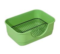 Balcony Dog Potty, Elevated Grid Do Litter Box with Pet Scoop, Leak Proof Plastic Dog Toilet Tray for Small Medium Cats Rabbits(Green,48cm)