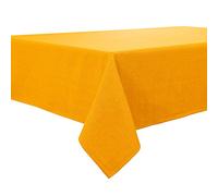 BALCONY & FALCON Rectangle Tablecloth, Wrinkle Resistant and Water Proof Table cloth, Decorative Linen Fabric Tablecloths for Dining, Parties, Kitchen, Wedding and Outdoor Use (Golden, 90x90cm)