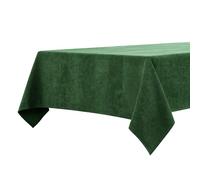 BALCONY & FALCON Rectangular Table Cloth, Waterproof & Washable, Wrinkle Resistant, Brushed Linen-Look Fabric Tablecloth for Dining, Kitchen, Parties, Weddings & Outdoor Use (Dark Green, 140x180cm)