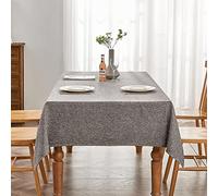 BALCONY & FALCON Jacquard Rectangle Tablecloth Water Resistant Table Cover for Dining, Kitchen, Cafe, Christmas Thanksgiving Parties and Outdoor Use (Dark Green, 140x240cm)
