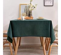 BALCONY & FALCON Table Cloth, Wipe Clean Tablecloth Rectangular - Waterproof, Machine Washable Table Cover for Kitchen, Dining, Party & Outdoor Use (Hunter Green, 140 x 240cm)